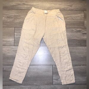 EUC Reality Studio 100% Linen Pleated Front Pants with Slash Front Pockets